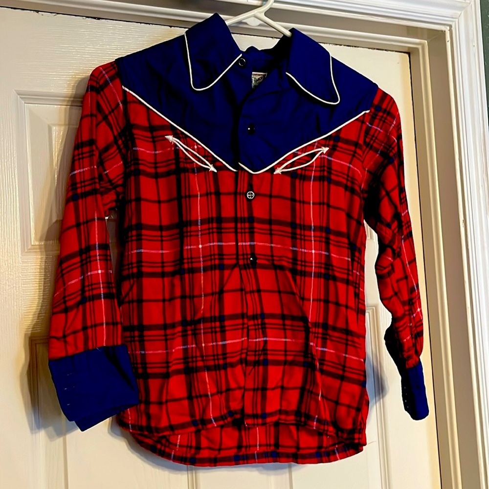 Vintage western Cowgirl cute LS top juniors 12